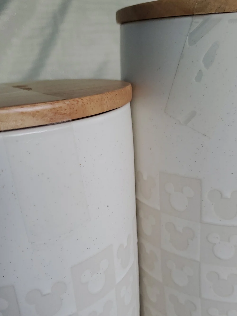 Mickey Mouse Checkered Ivory Canister Set
